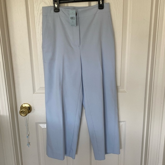 “Ann Taylor” powder blue, wide leg pants; size 0P; NWT - Picture 1 of 6